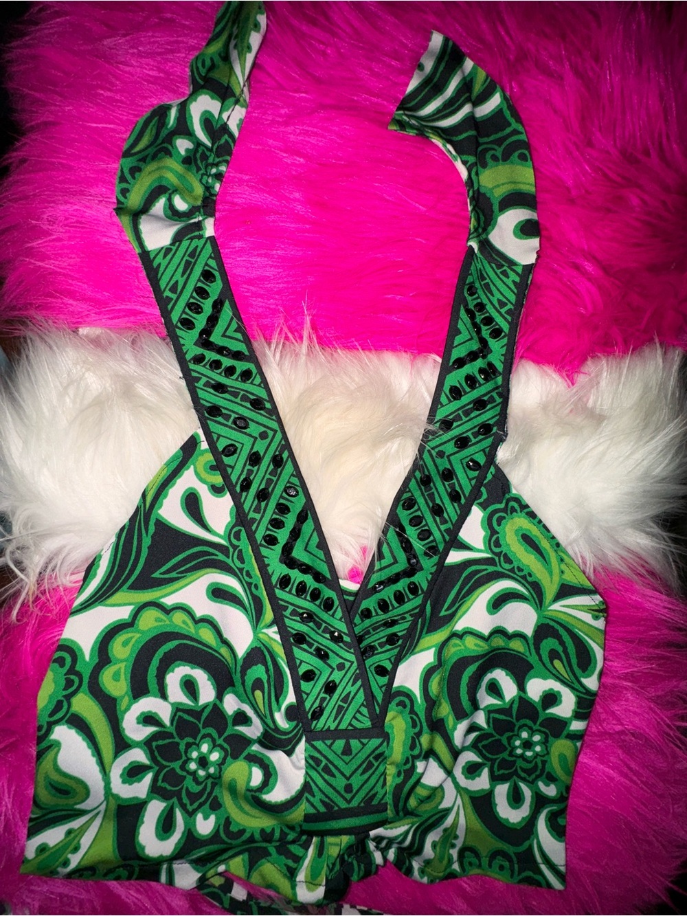 8pc green rave festival set + accessories bundle